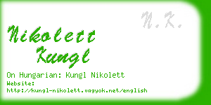 nikolett kungl business card